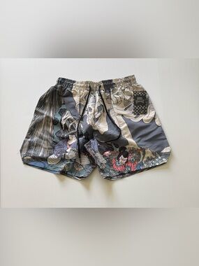 REBEL VENGEANCE SKULL TATTOO SHORTS Men’s Size M ALL OVER PRINT DRAWSTRING NWT